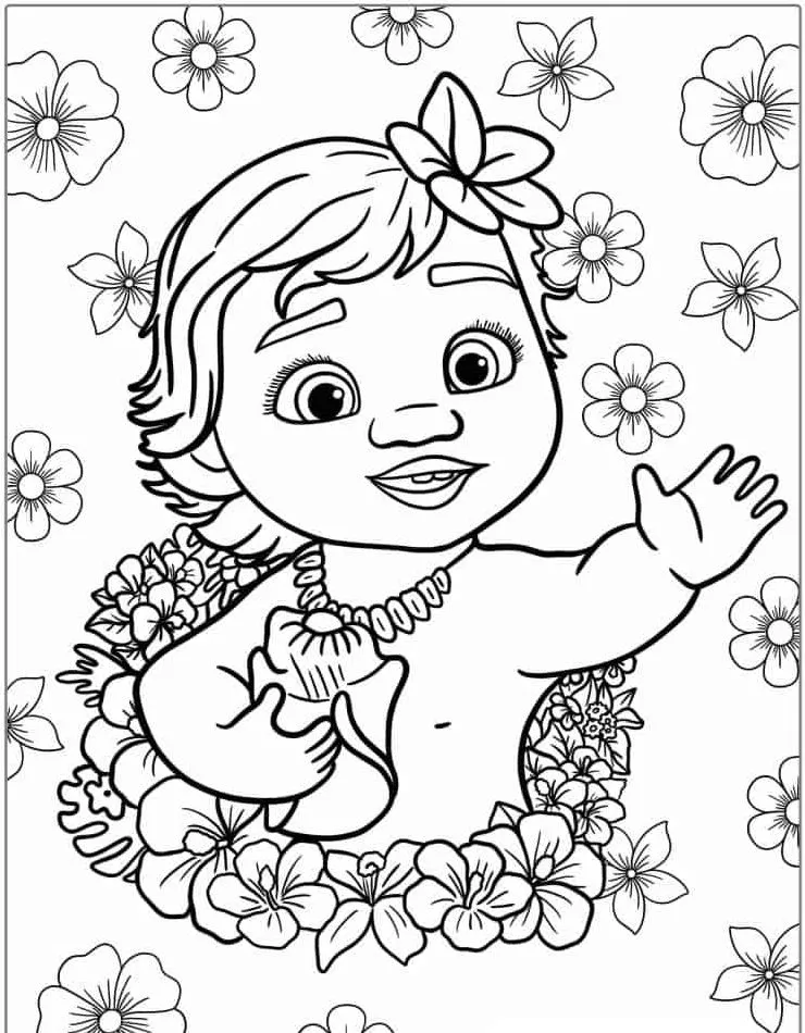 imprimer coloriage Vaiana pour enfant 2