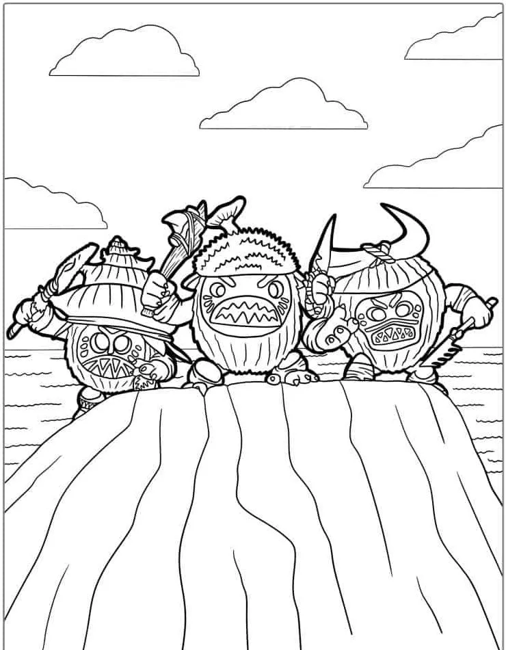 coloriage Vaiana pour enfant de 2 ans 1