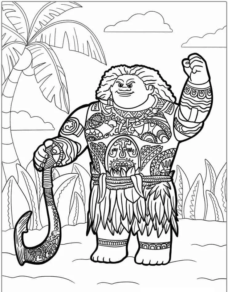 coloriage Vaiana à imprimer gratuitement 1