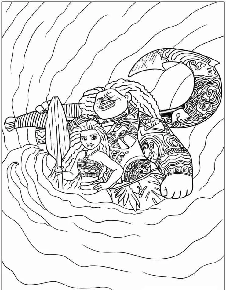 a imprimer coloriage Vaiana gratuit