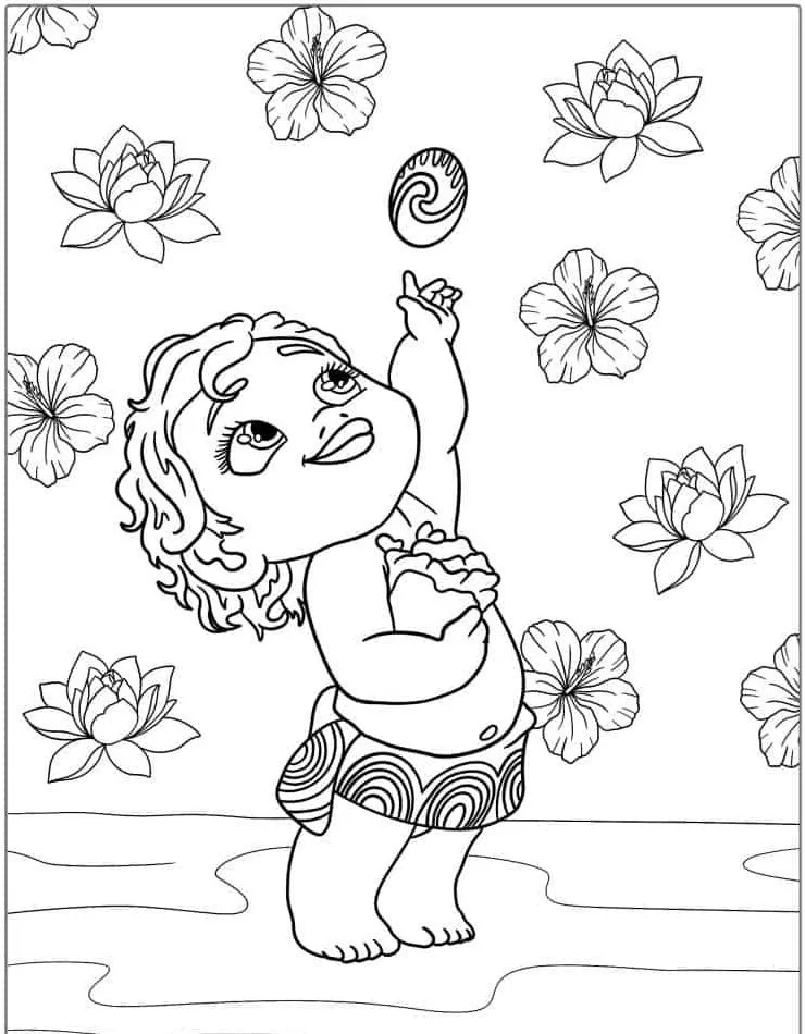 coloriage Vaiana en ligne 1