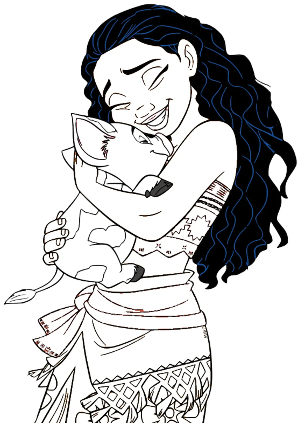 coloriage Vaiana pour enfants