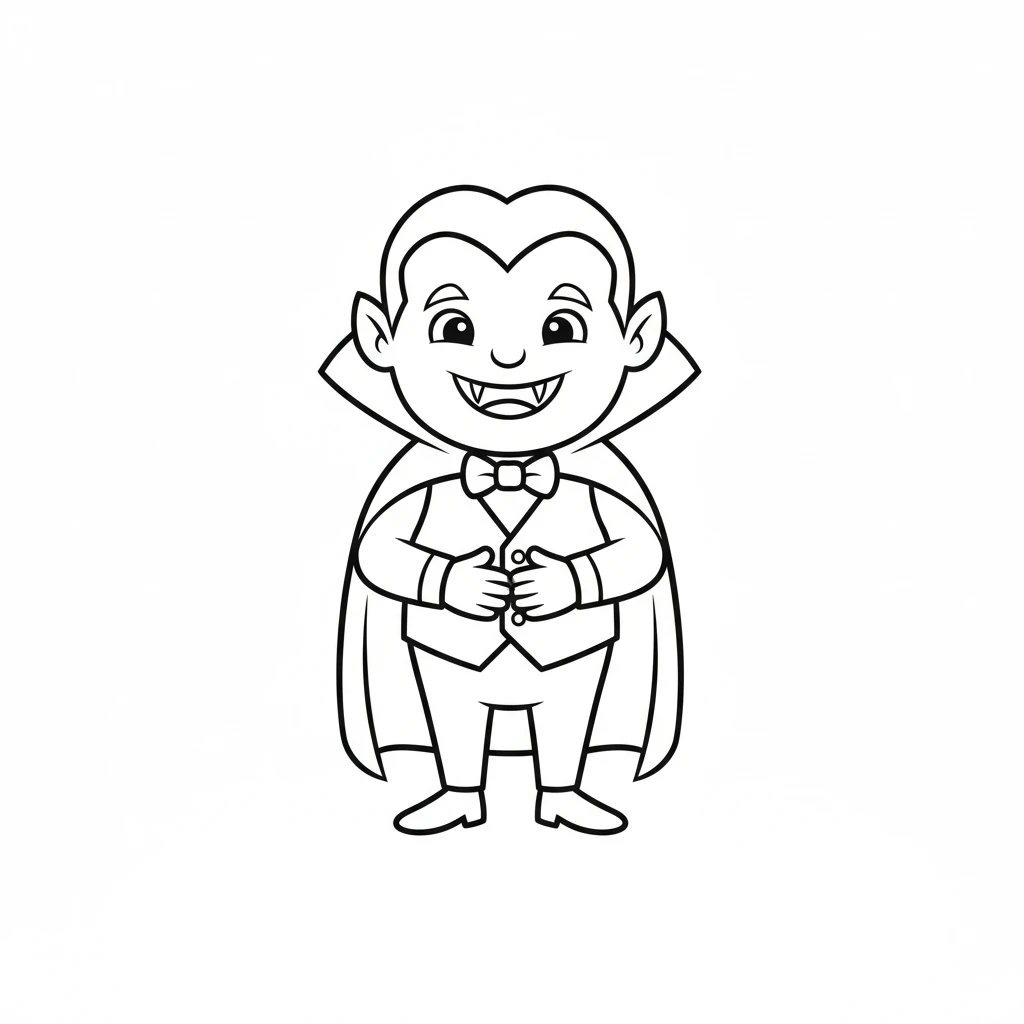 imprimer coloriage Vampire Halloween