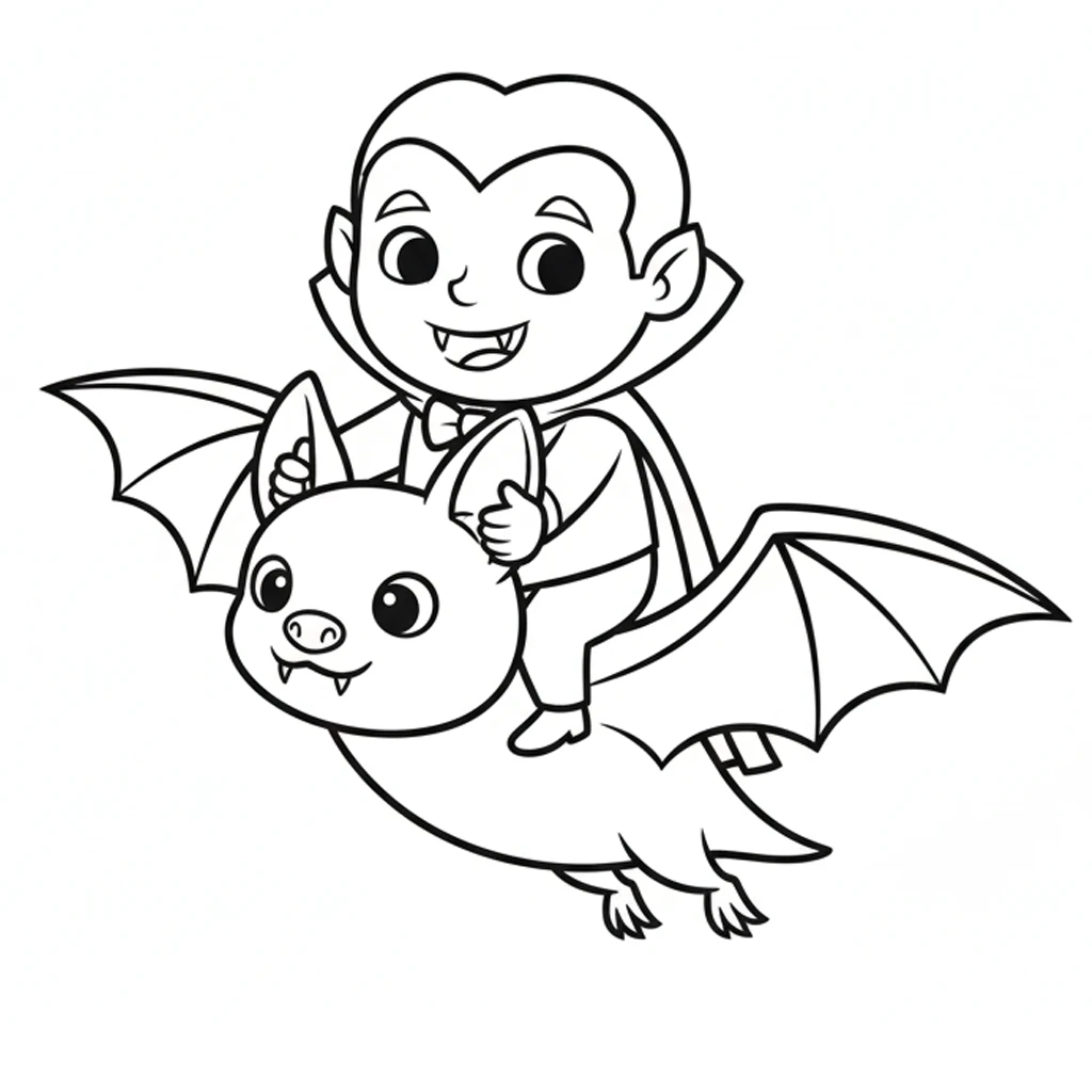 coloriage Vampire Halloween de pour enfants
