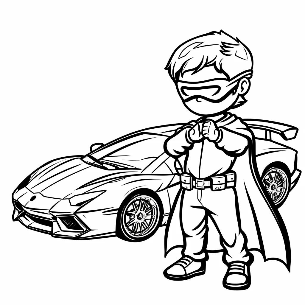 coloriage Voiture pour enfant de 7 ans