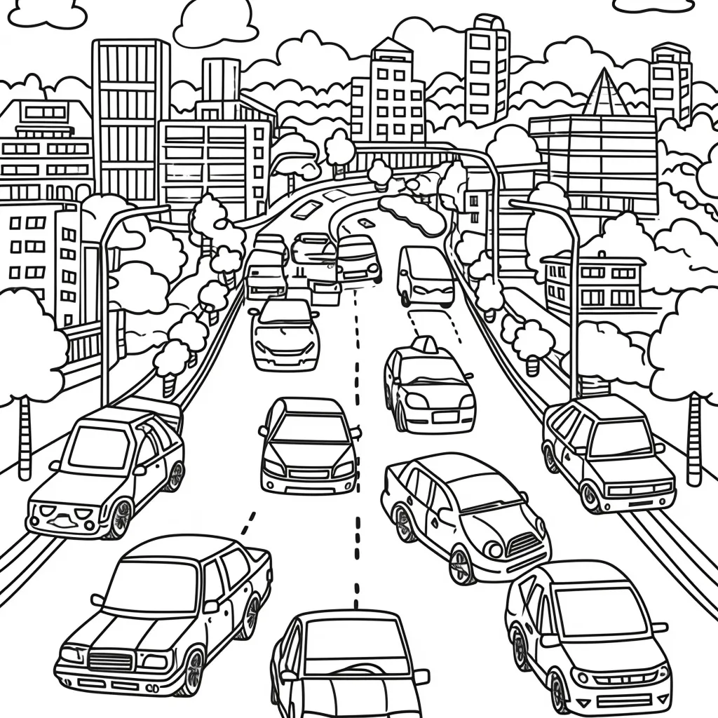 coloriage Voiture à imprimer gratuitement pdf 1