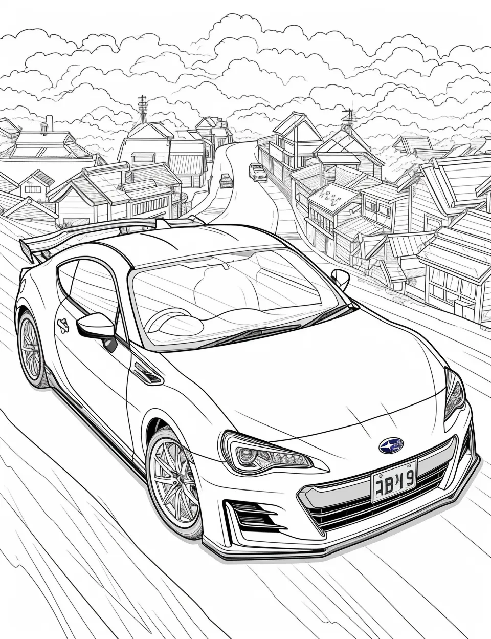 coloriage Voiture à imprimer pour enfant de 7 ans 1