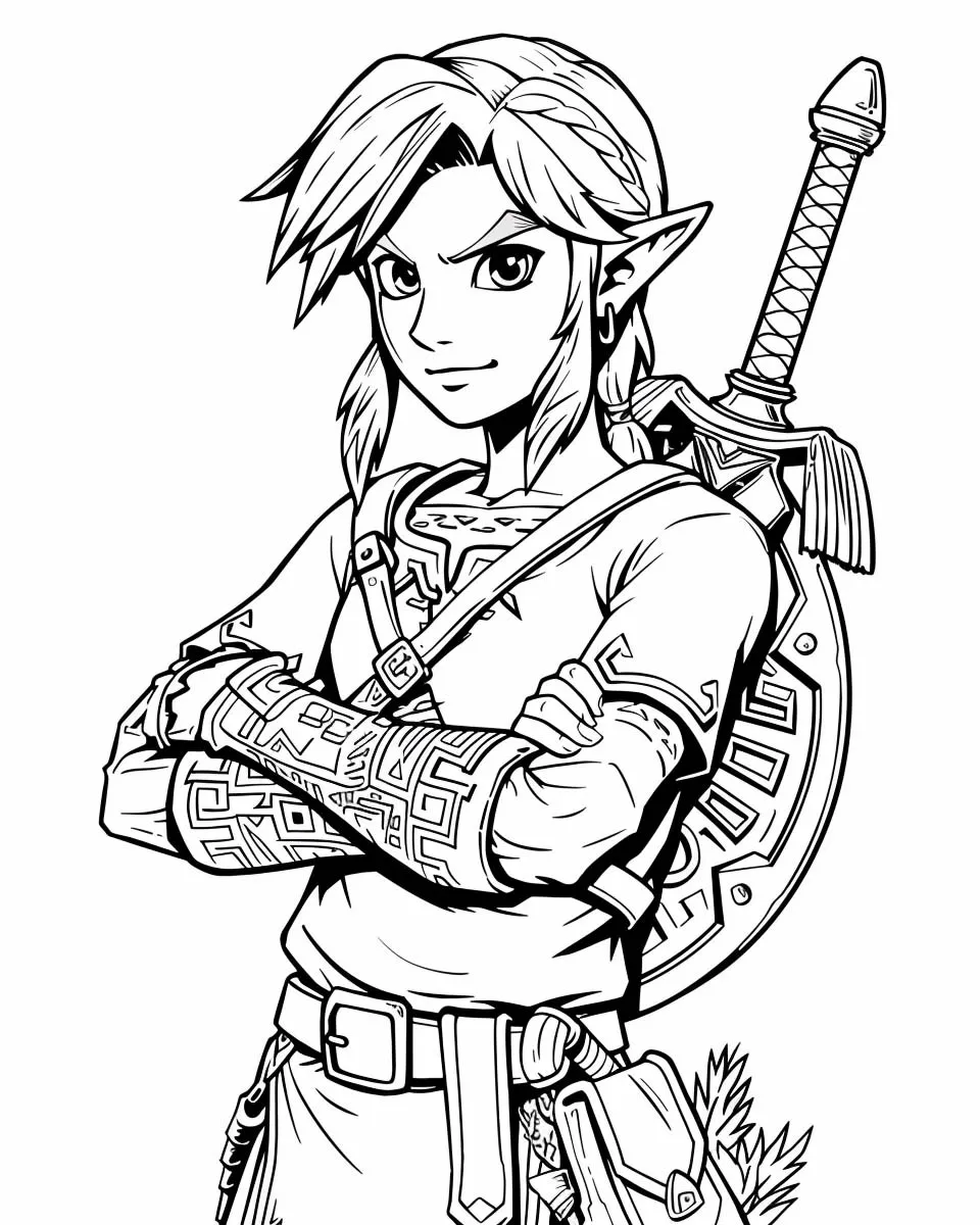 imprimer coloriage Zelda 2