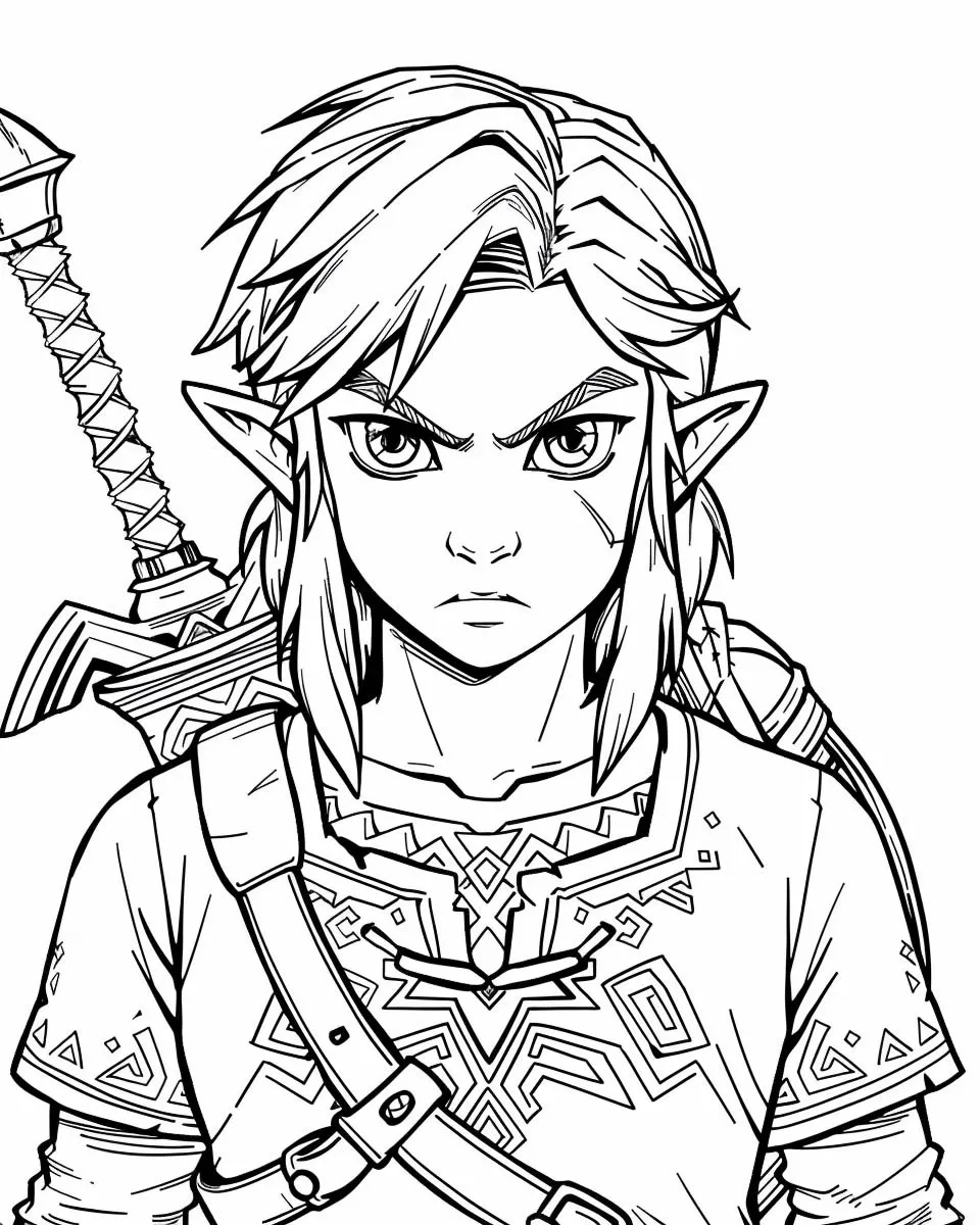 coloriage Zelda pour bebe a imprimer 1