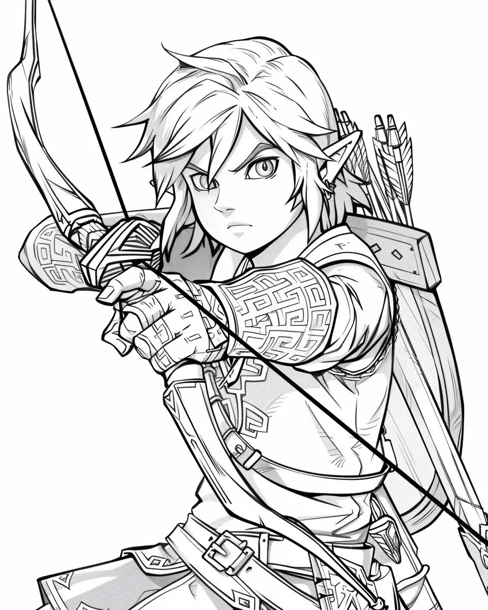 coloriage Zelda et découpage à imprimer 1