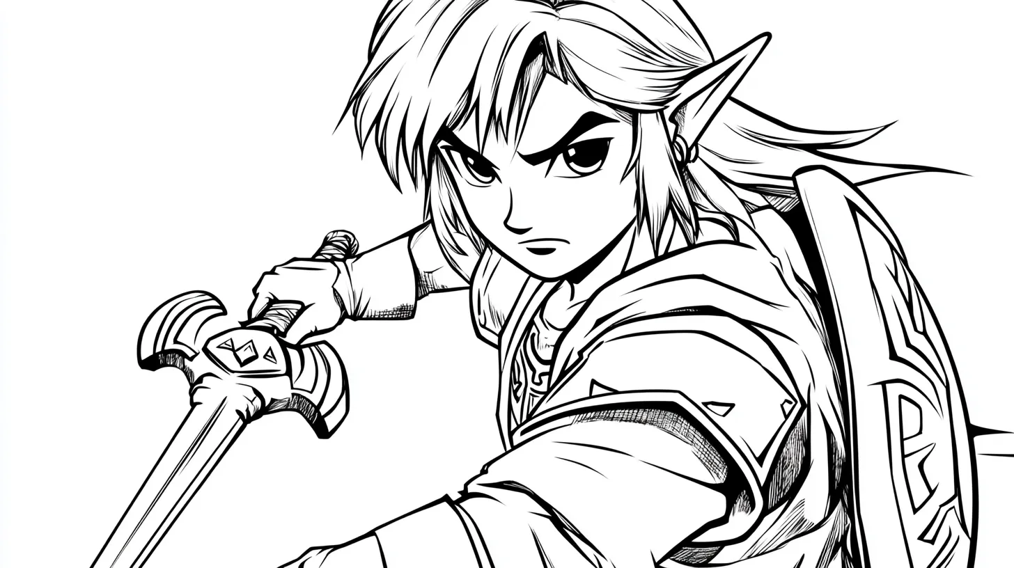 coloriage Zelda et apprentissage 1