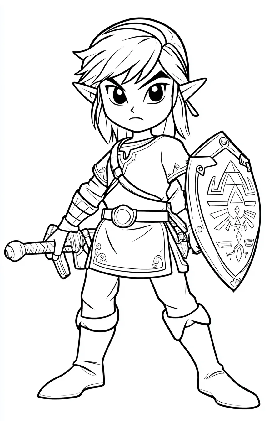 coloriage Zelda a dessiner en ligne 1