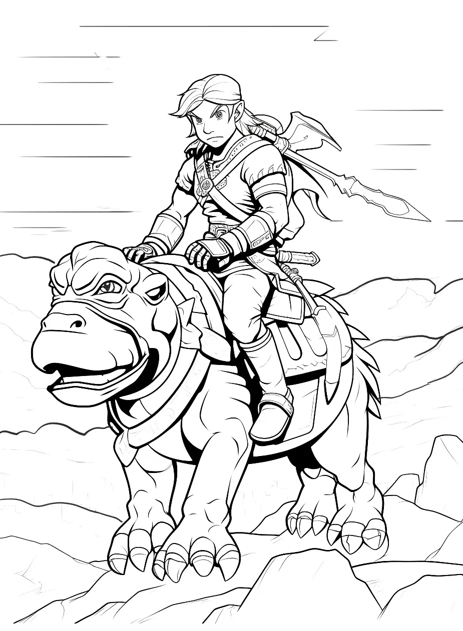 coloriage Zelda à imprimer 1