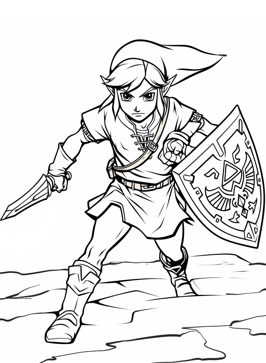 coloriage Zelda à imprimer pour enfant de 9 ans 1