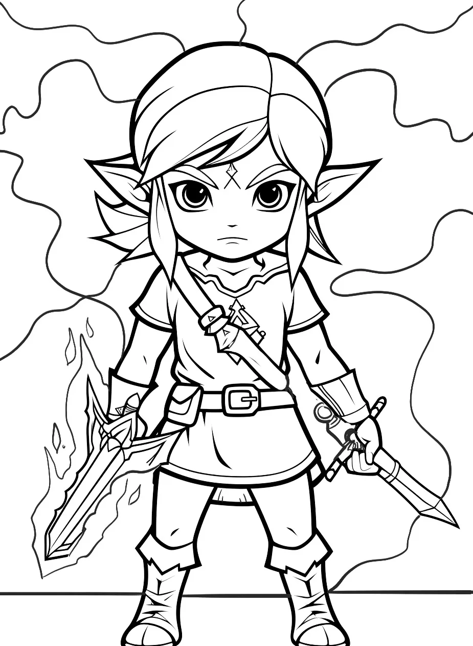 imprimer coloriage Zelda pour enfant 1