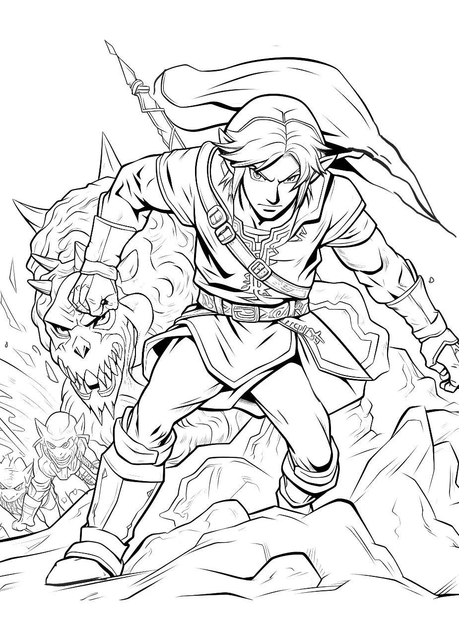 coloriage Zelda et découpage à imprimer