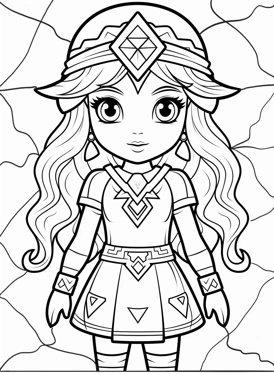 coloriage Zelda pour enfants à télécharger