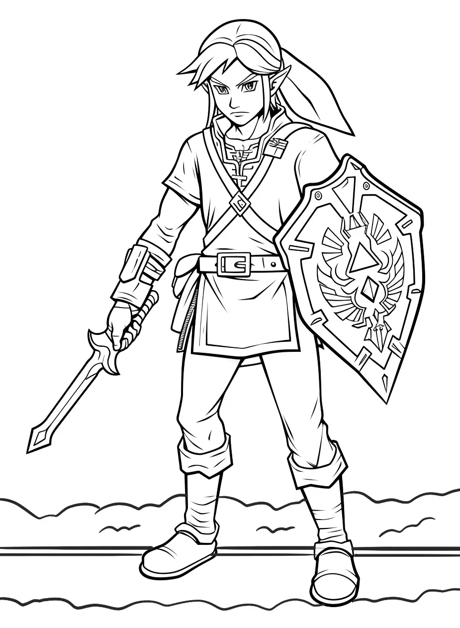 coloriage Zelda pour enfant de 8 ans 2