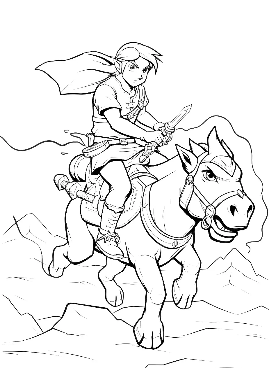 coloriage Zelda pour enfant de 4 ans 1