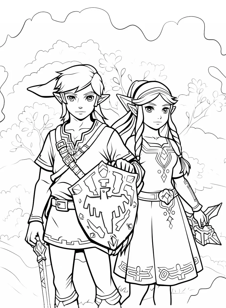 imprimer coloriage Zelda pour enfant