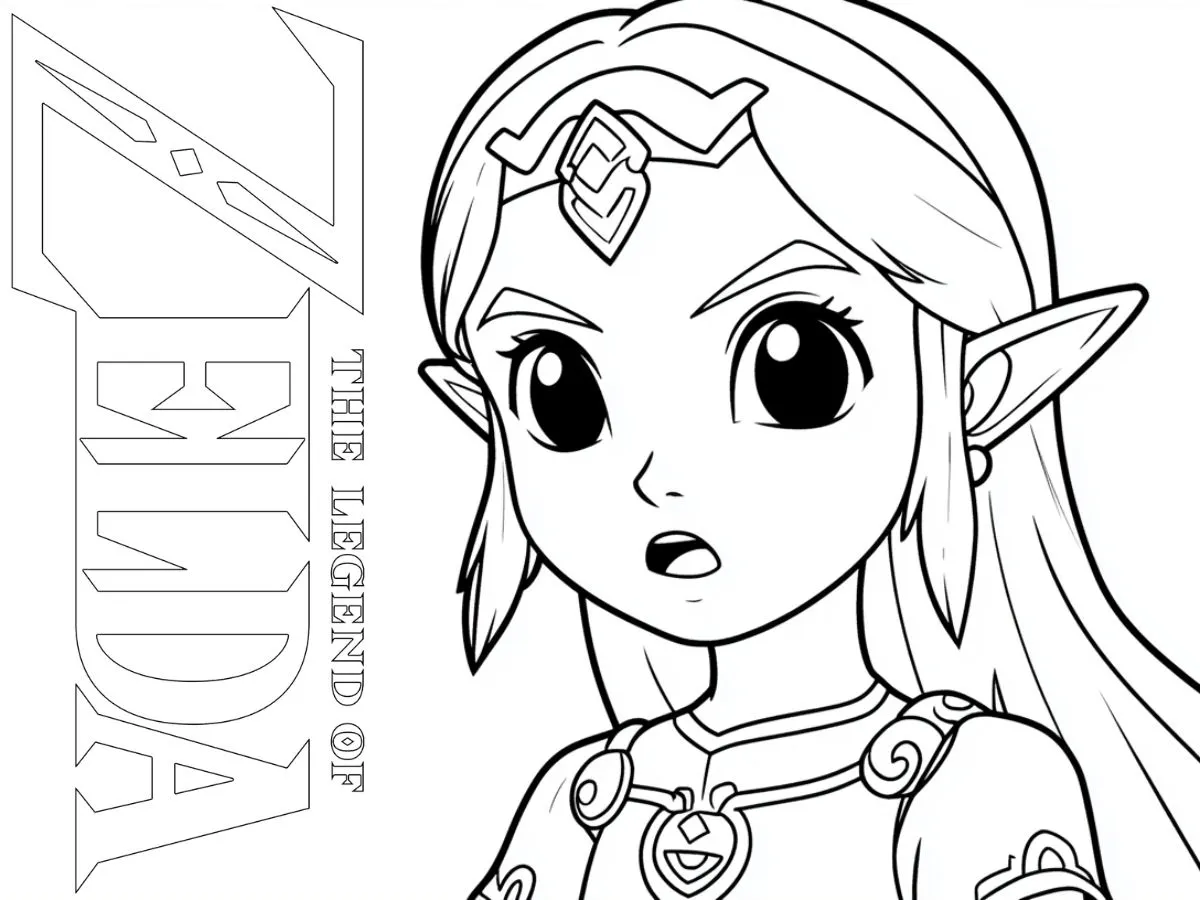 coloriage Zelda educatif pour enfant