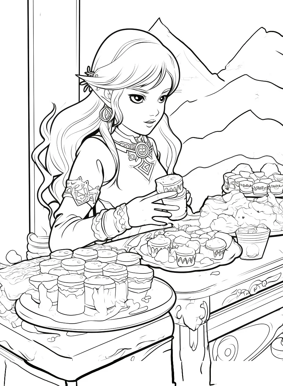 imprimer coloriage Zelda 1