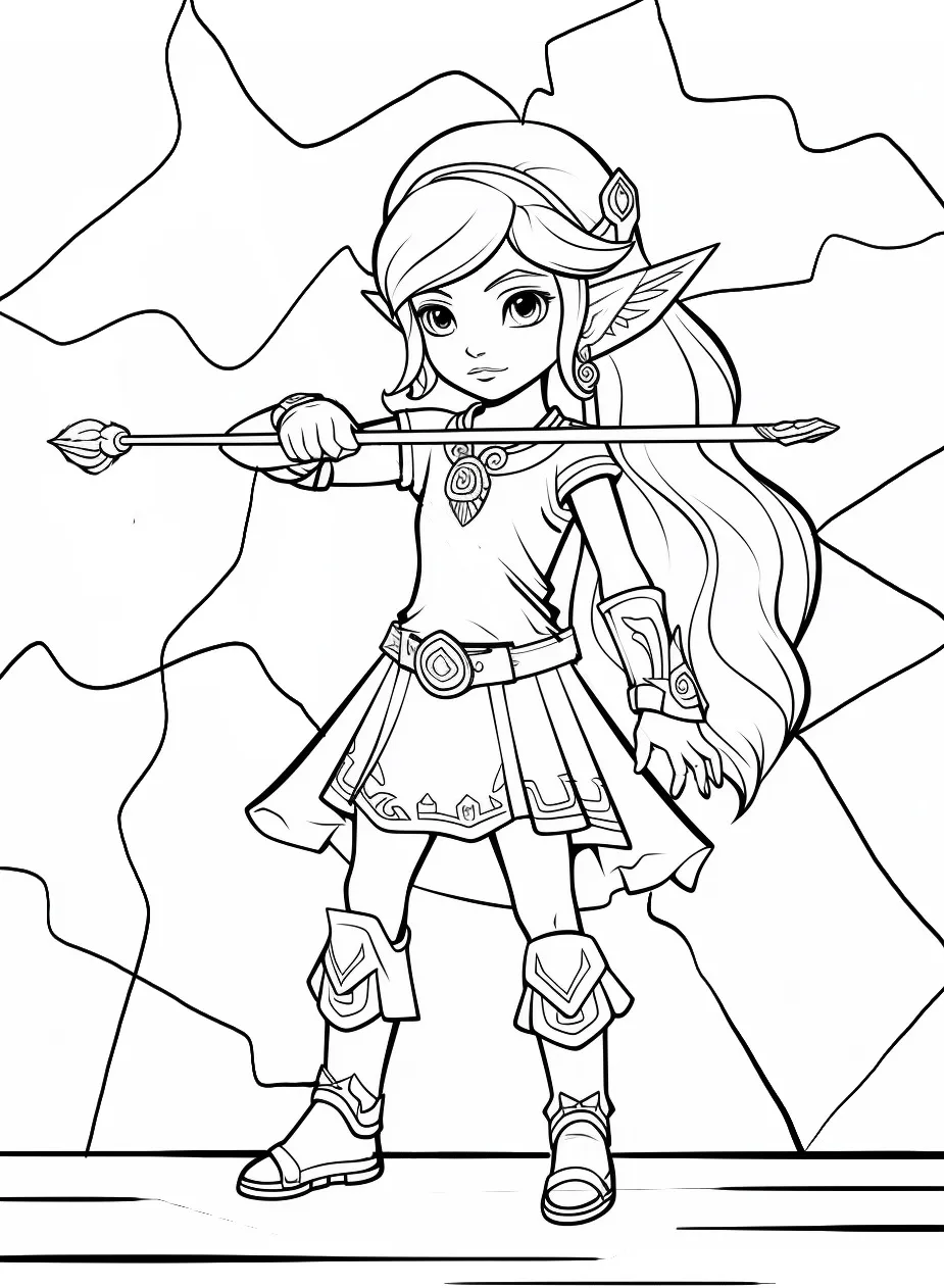 coloriage Zelda a colorier en ligne 1