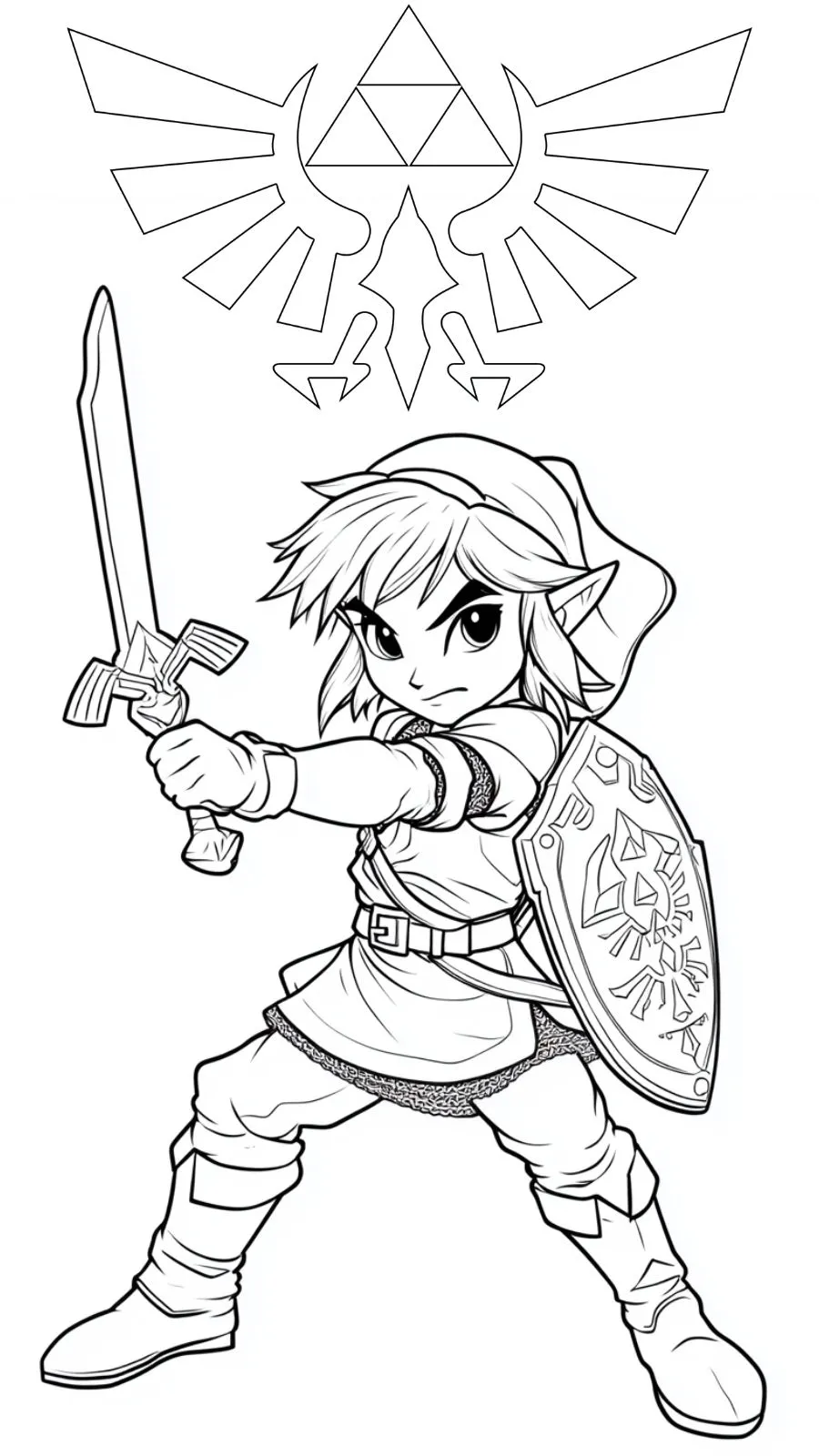 coloriage Zelda pour enfant de 10 ans