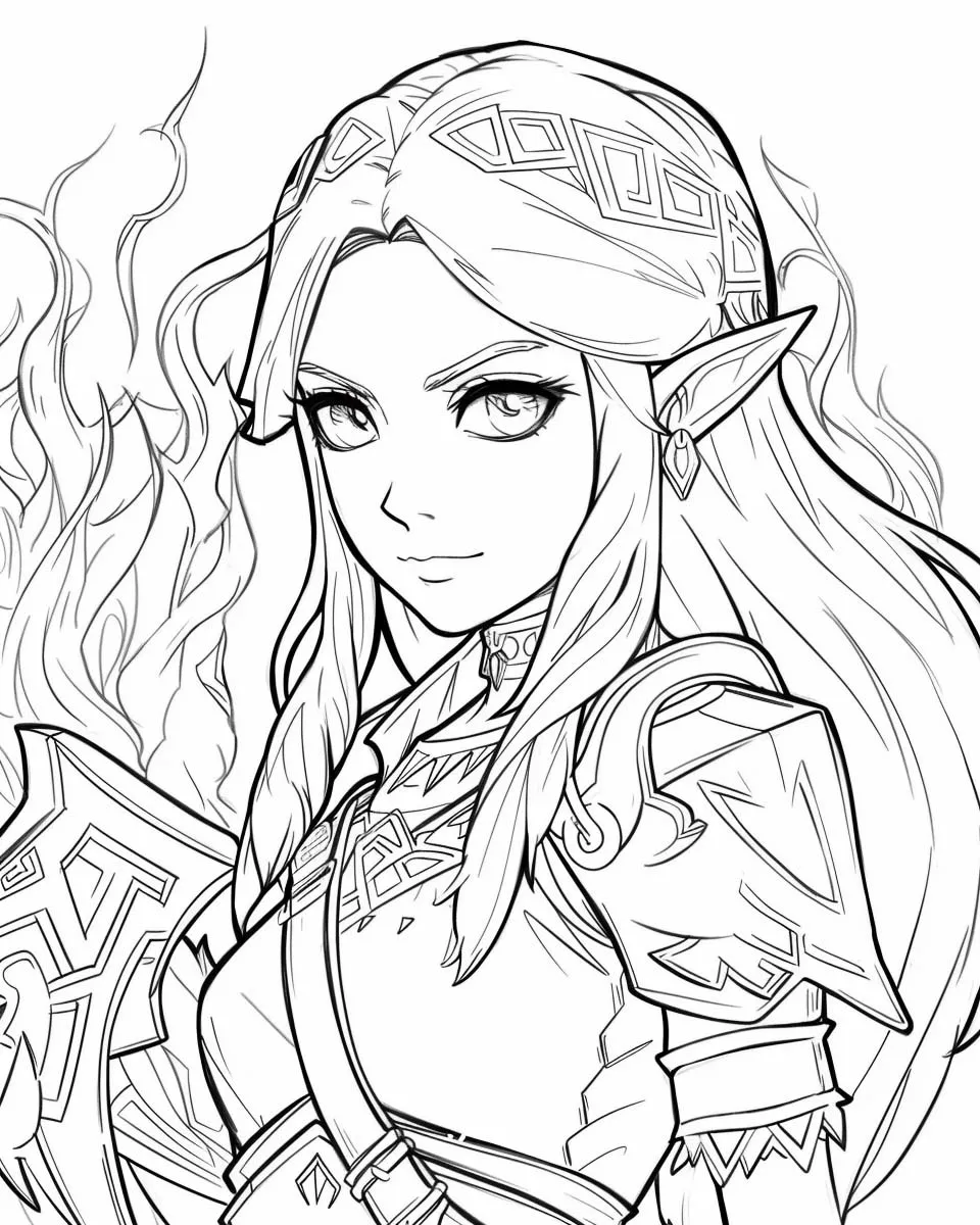 coloriage Zelda gratuit à imprimer