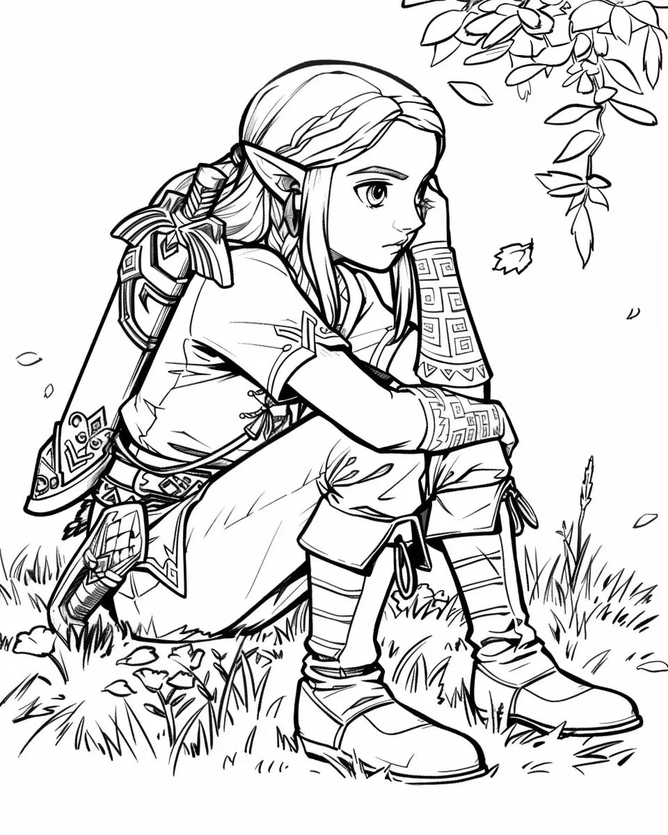 coloriage Zelda pour enfant 1