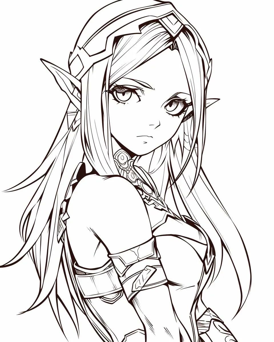 coloriage Zelda a imprimer gratuitement 1