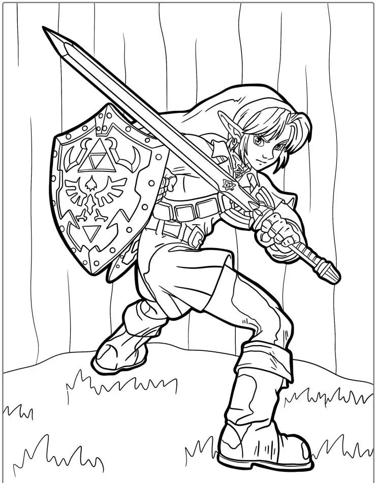 coloriage Zelda a dessiner et imprimer