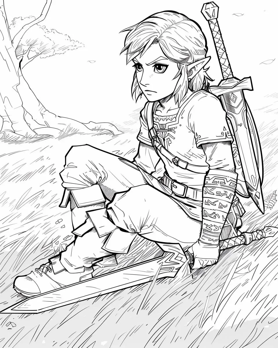 coloriage Zelda pour bebe a imprimer 2