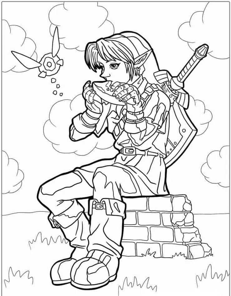 coloriage Zelda pour enfant de 2 ans