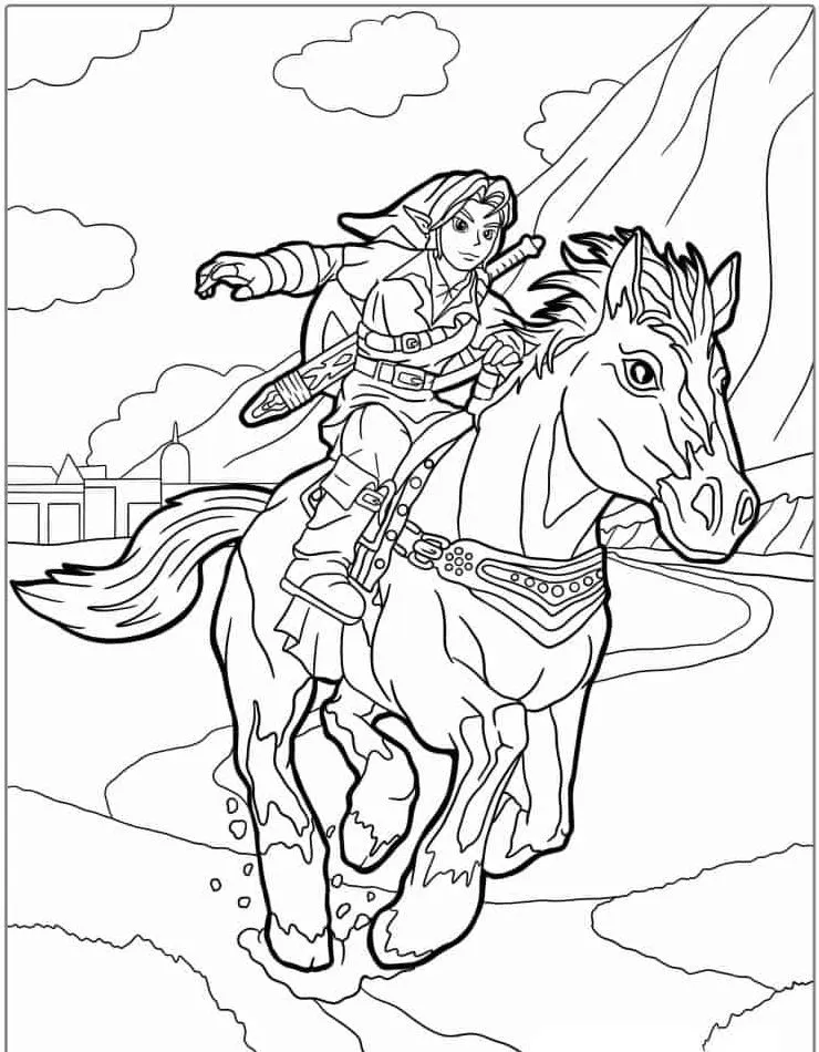 coloriage Zelda a imprimer gratuitement