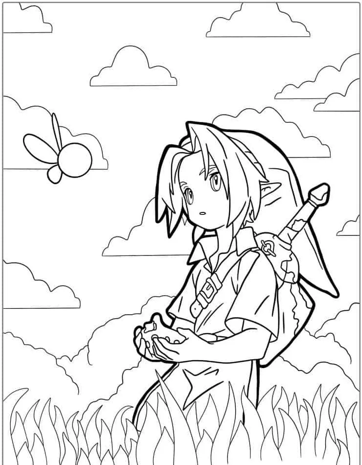 coloriage Zelda pour enfant de 8 ans 1