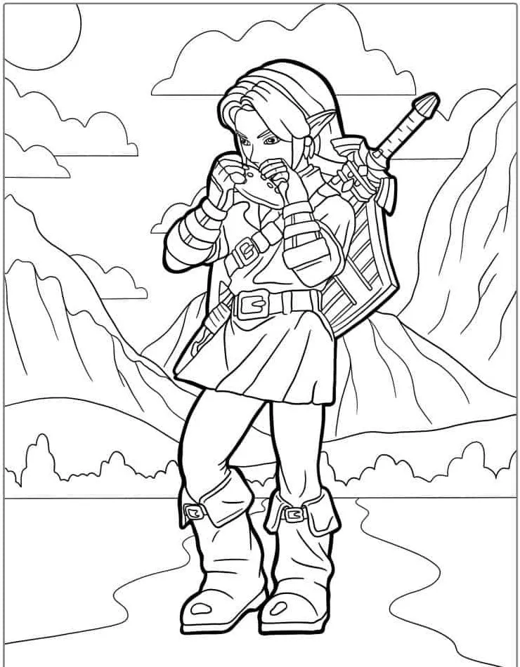 coloriage Zelda a dessiner en ligne