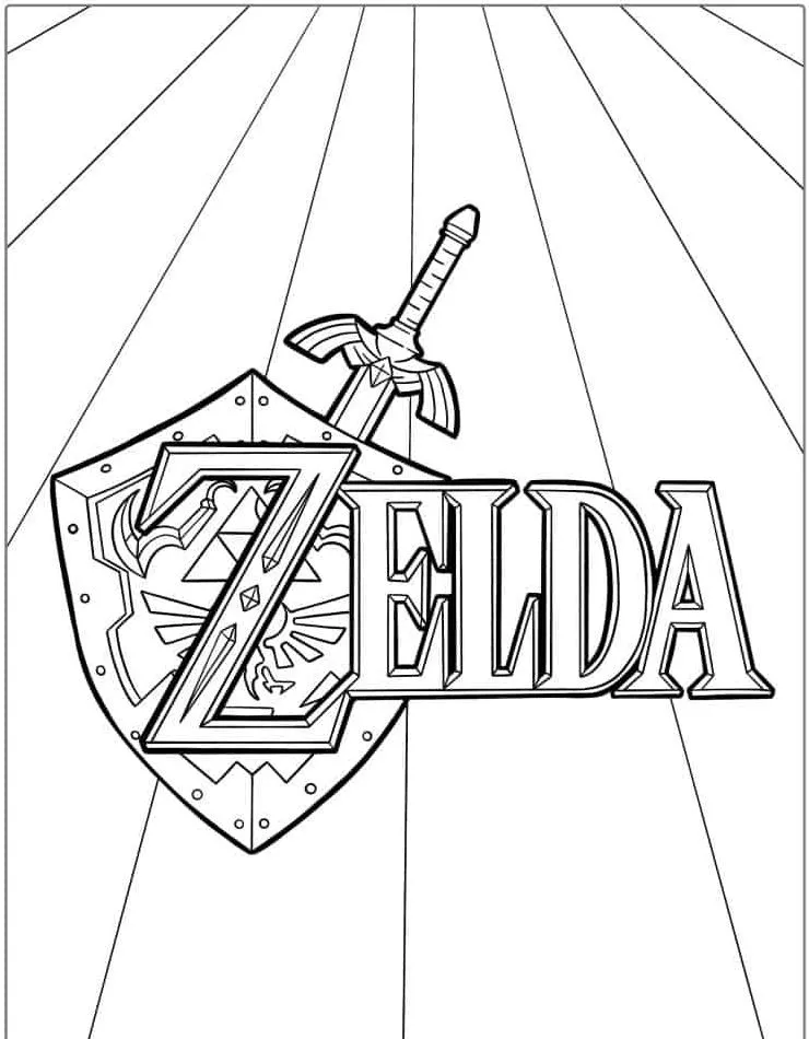 coloriage Zelda pour enfant de 8 ans