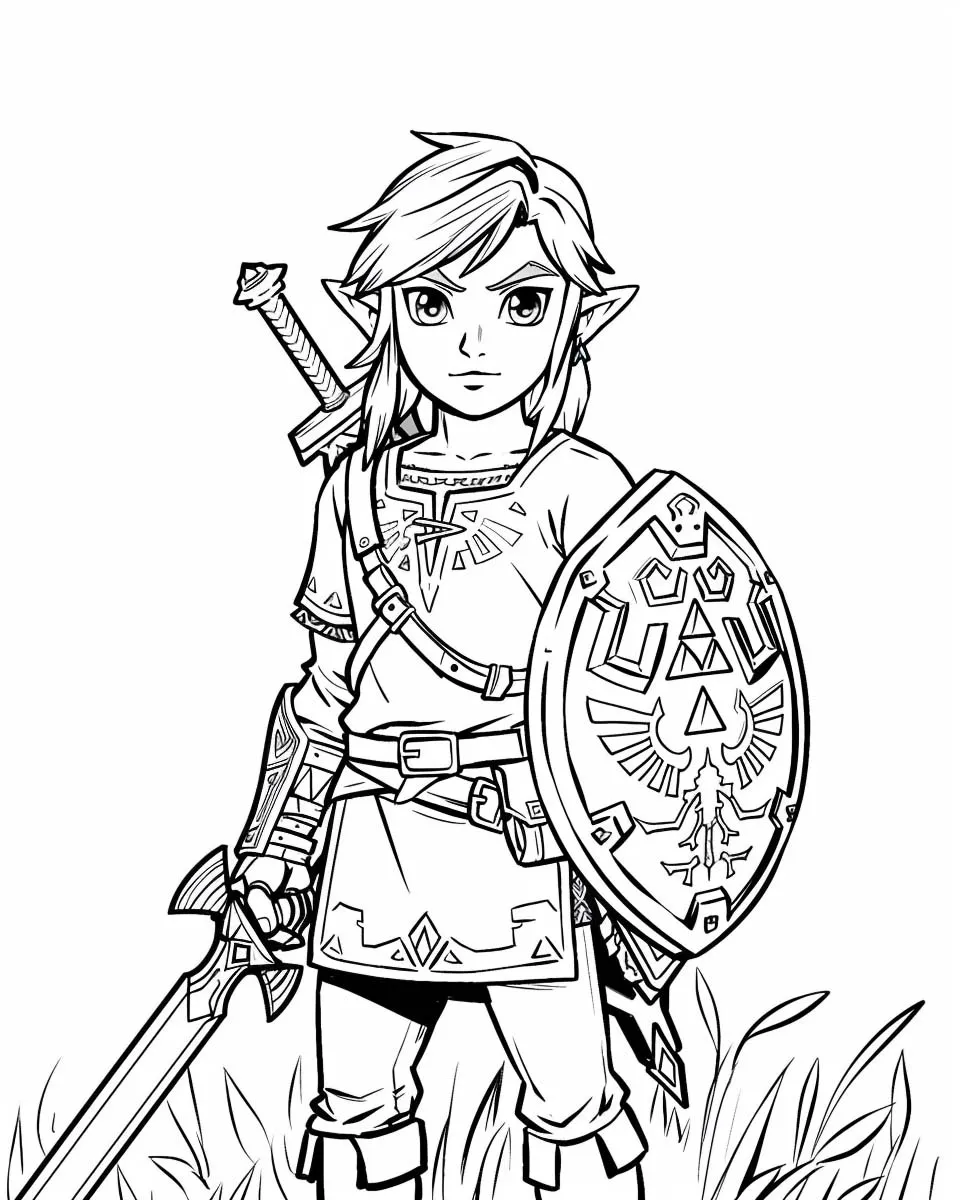 coloriage Zelda pour enfant gratuit