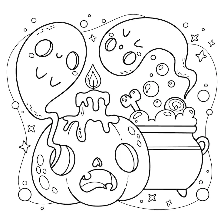 coloriage citrouille à imprimer pour enfants