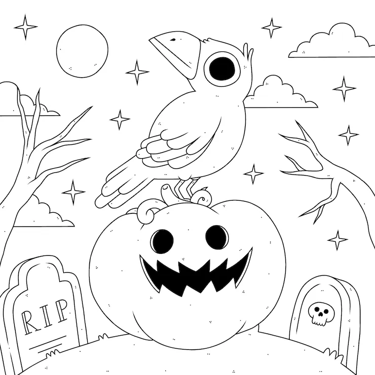 coloriage citrouille pour enfant de 10 ans