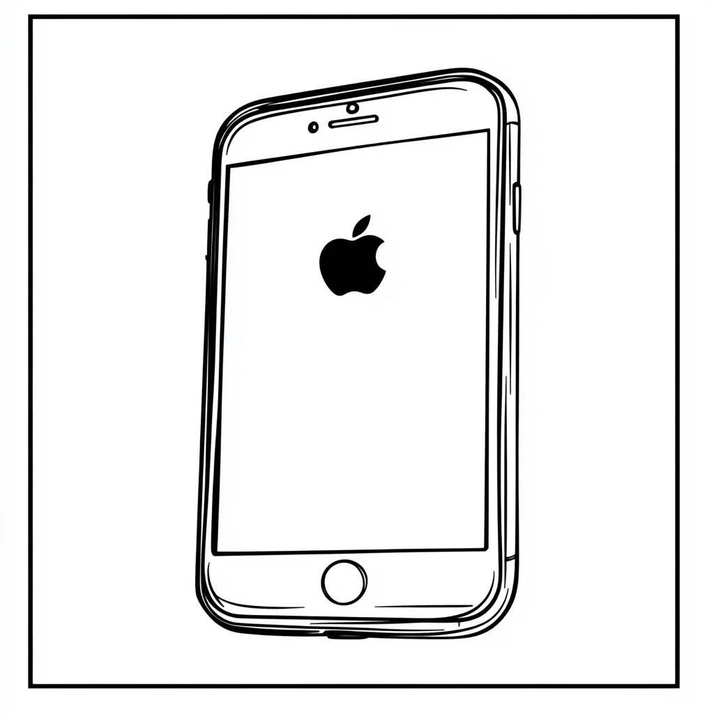 coloriage iPhone à imprimer gratuitement