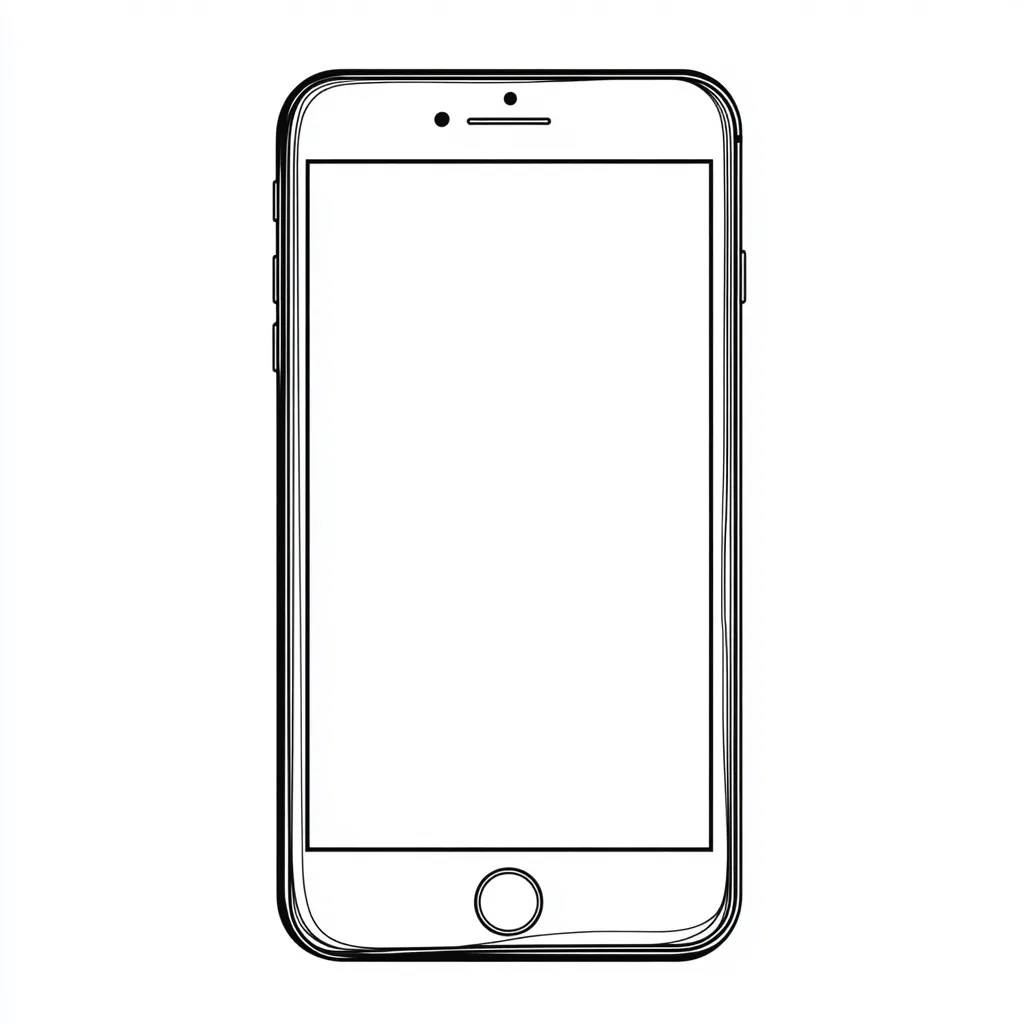 coloriage iPhone à imprimer pour enfant de 3 ans