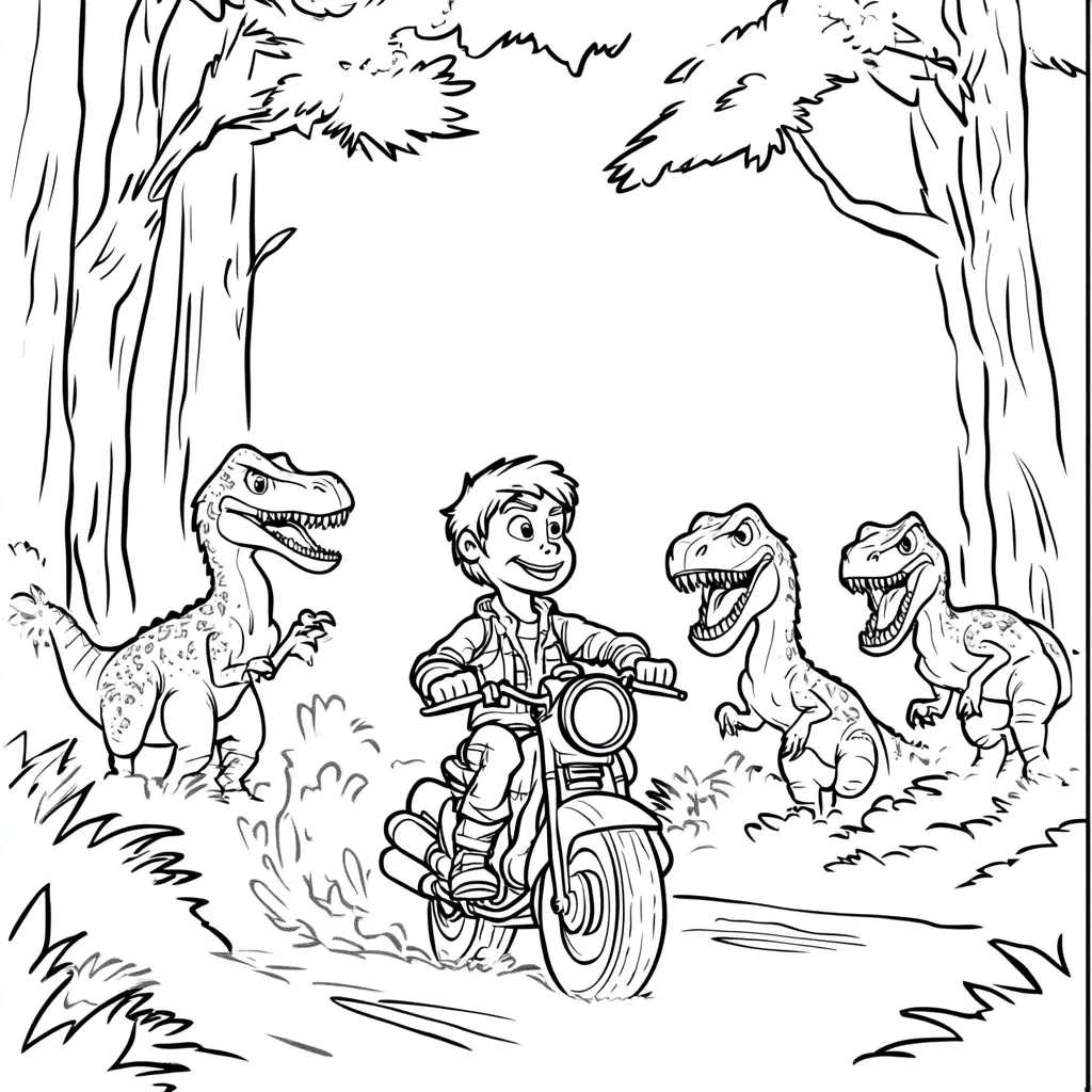 coloriage jurassic world educatif pour enfant 1