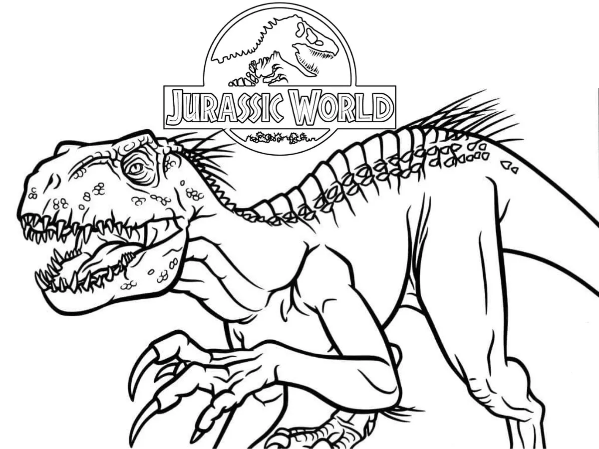 coloriage jurassic world pour enfant de 4 ans