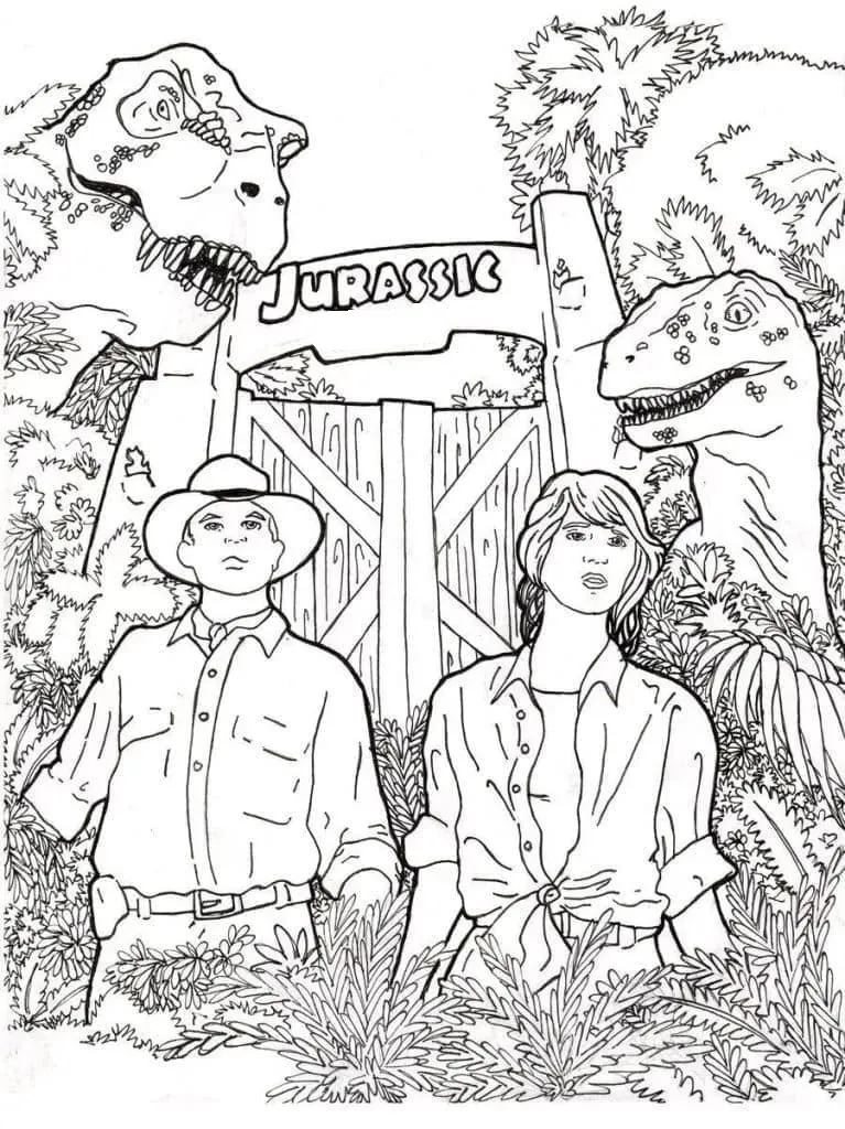 coloriage jurassic world pour enfants a imprimer gratuit