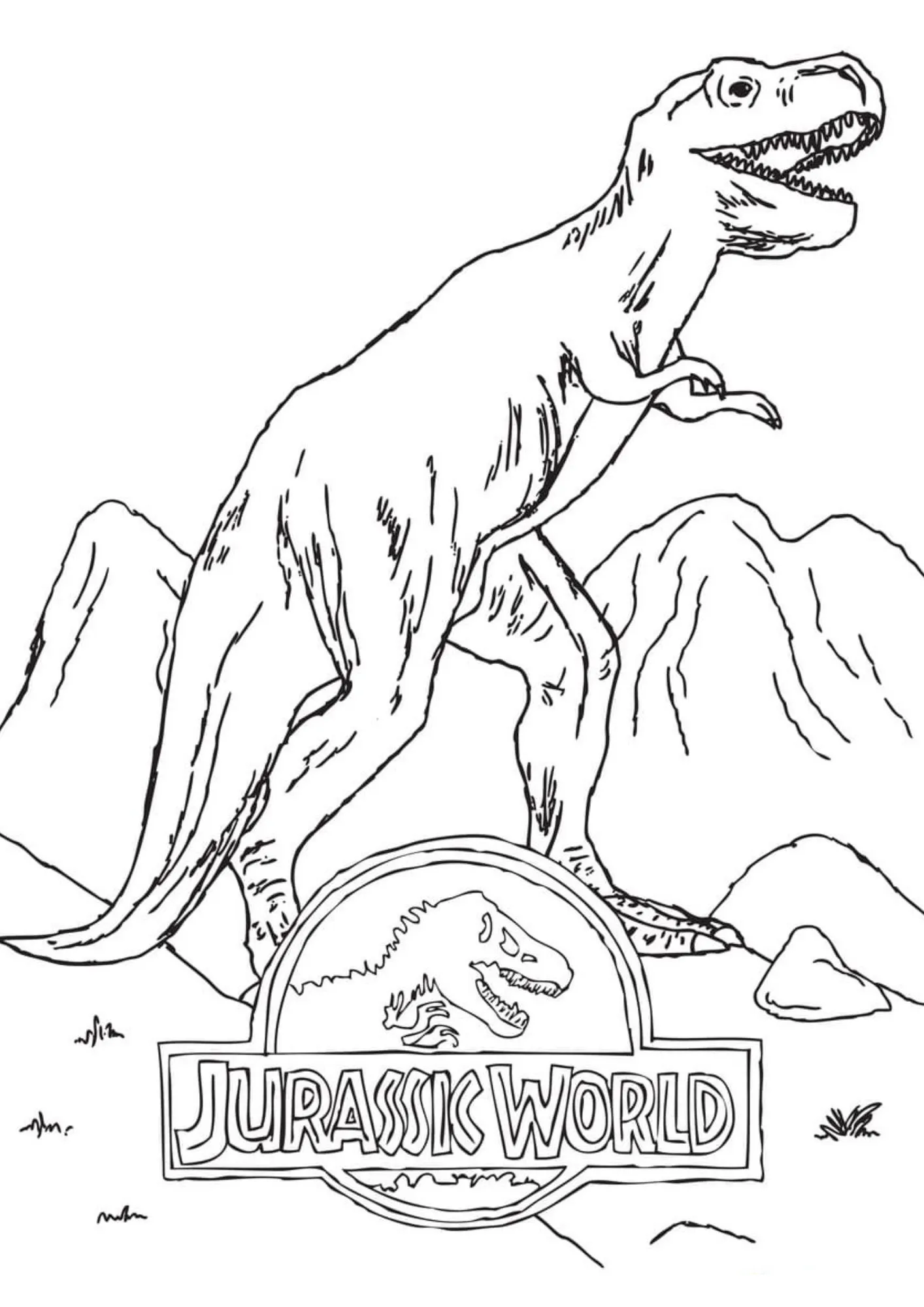 coloriage jurassic world à imprimer pour enfant de 9 ans 1