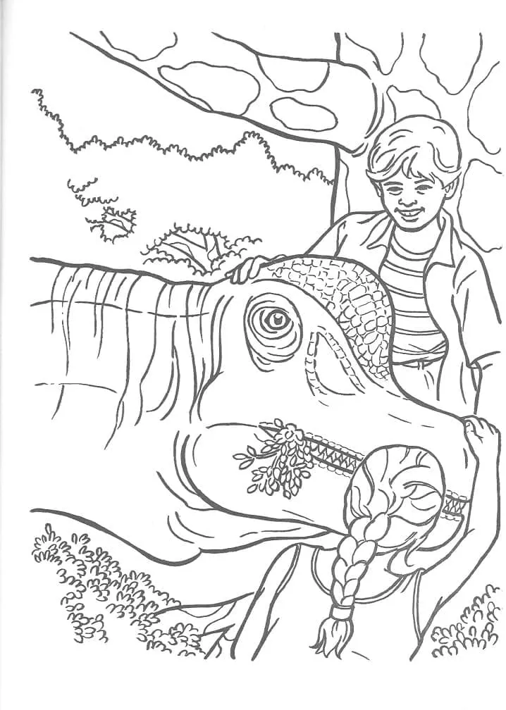 coloriage jurassic world à imprimer pour enfant de 7 ans