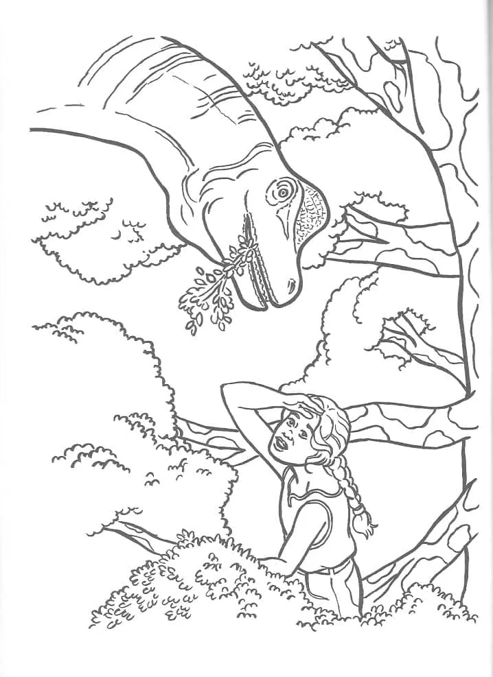 image de coloriage jurassic world pour enfant