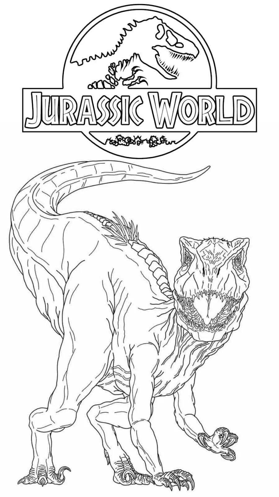 coloriage jurassic world pour enfant a imprimer gratuit